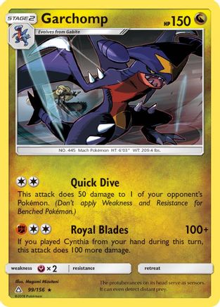 Garchomp 99/156 - Ultra Prism Reverse Holofoil