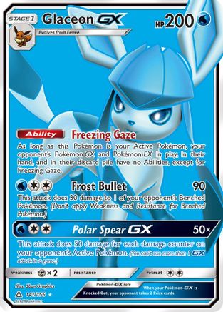 Glaceon GX (Full Art) 141/156 - Ultra Prism Holofoil