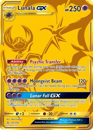 Lunala-GX 172/156 - Ultra Prism Holofoil