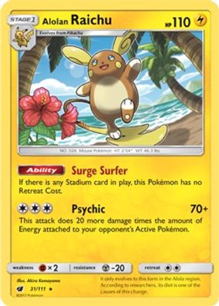 Alolan Raichu (SM Crimson Invasion) - 31/111 - Deck Exclusives