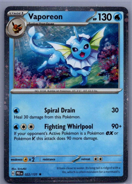 Vaporeon - 022/131 (Cosmos Holo) 22 - Miscellaneous Cards & Products Holofoil