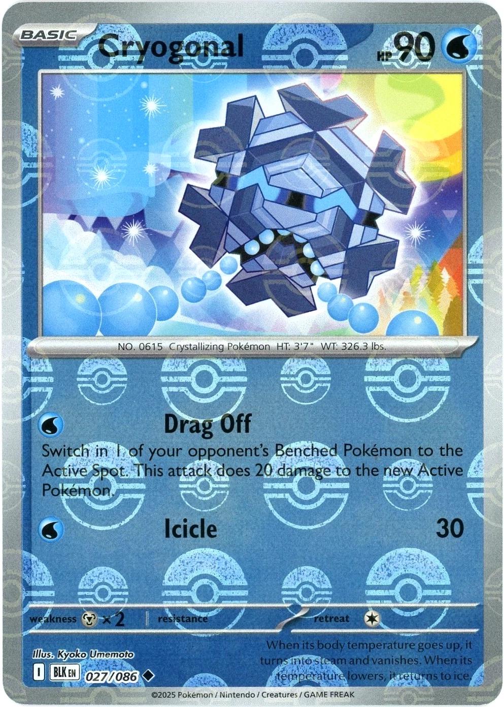 Cryogonal (Poke Ball Pattern) 27 - SV Black Bolt Holofoil