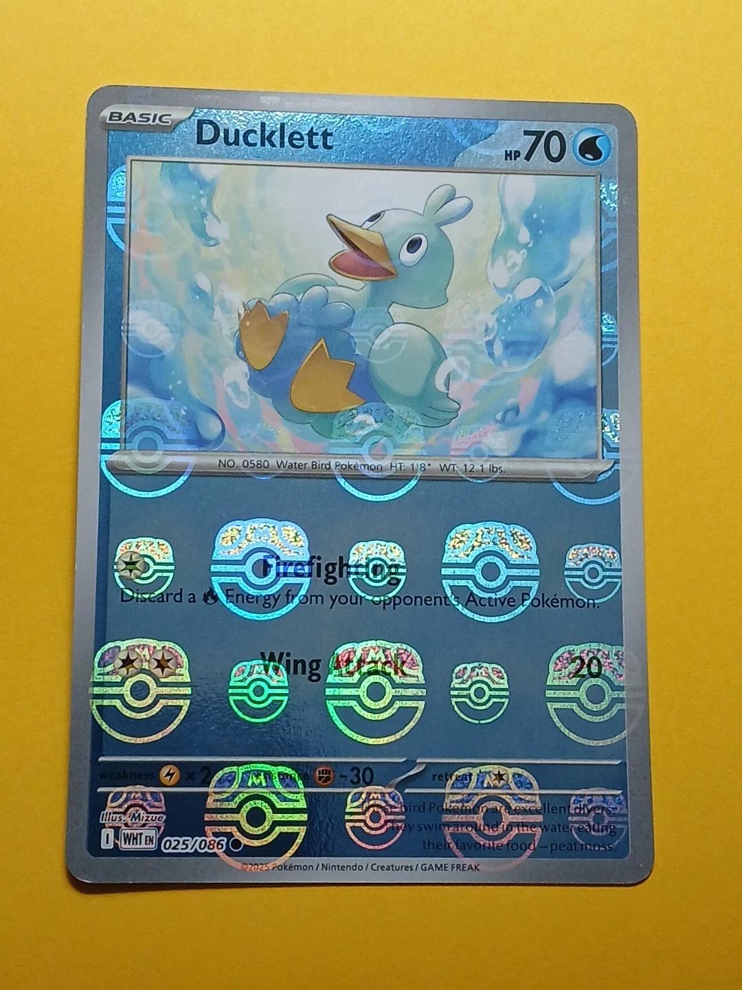 Ducklett (Master Ball Pattern) 25 - SV White Flare Holofoil