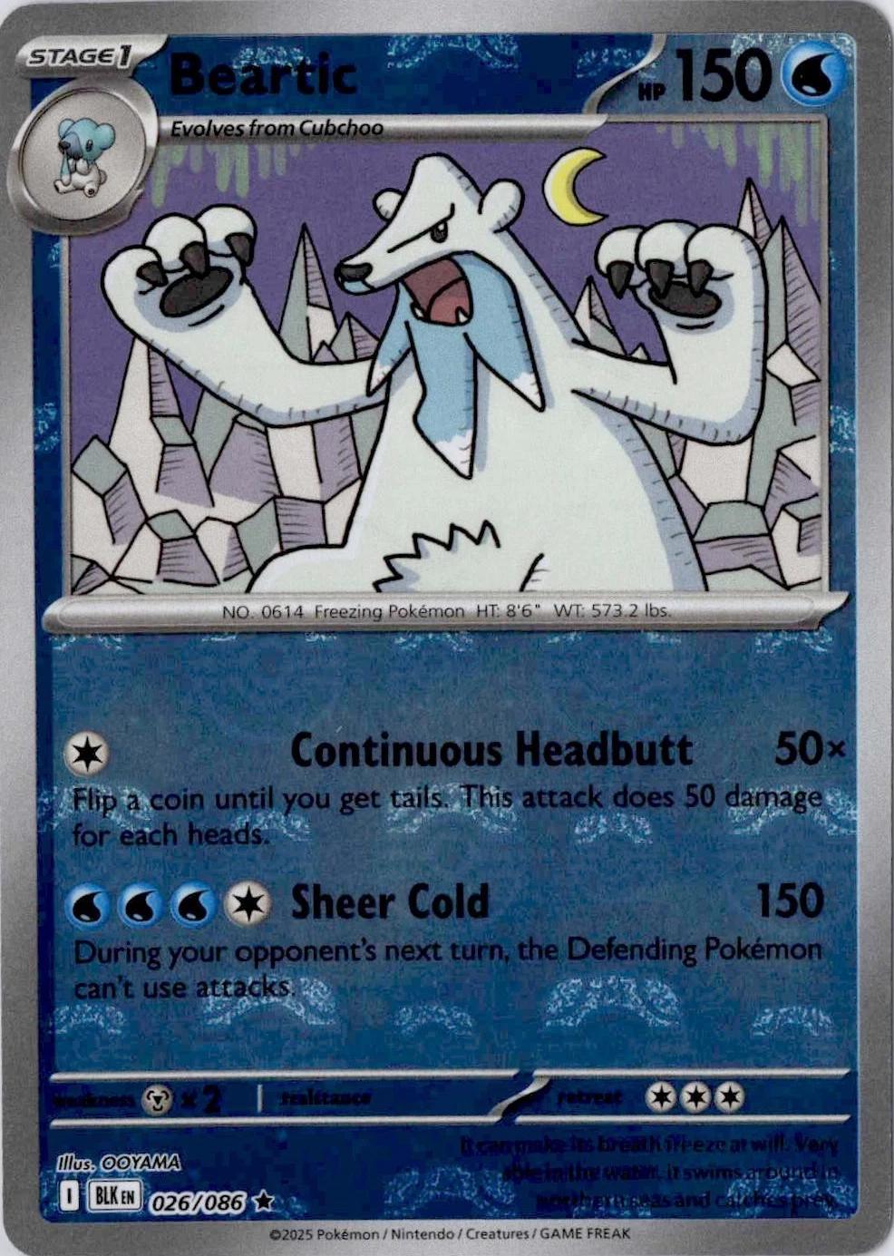 Beartic (Master Ball Pattern) 26 - SV Black Bolt Holofoil