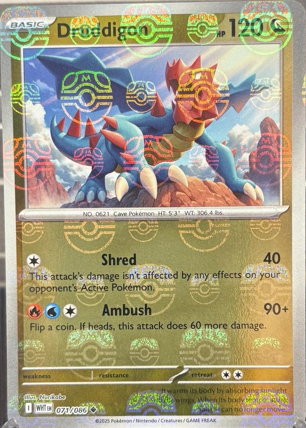 Druddigon (Master Ball Pattern) 71 - SV White Flare Holofoil