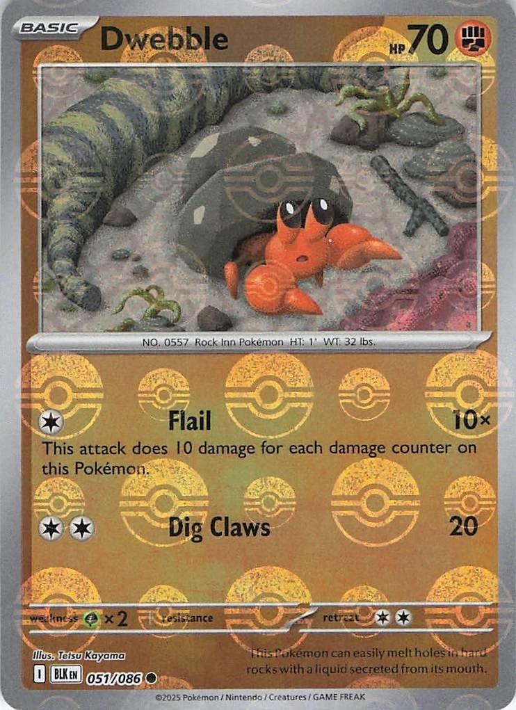 Dwebble (Poke Ball Pattern) 51 - SV Black Bolt Holofoil