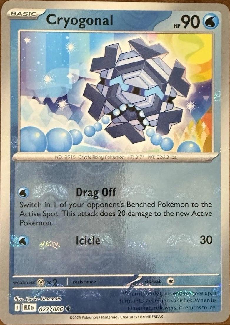 Cryogonal (Master Ball Pattern) 27 - SV Black Bolt Holofoil