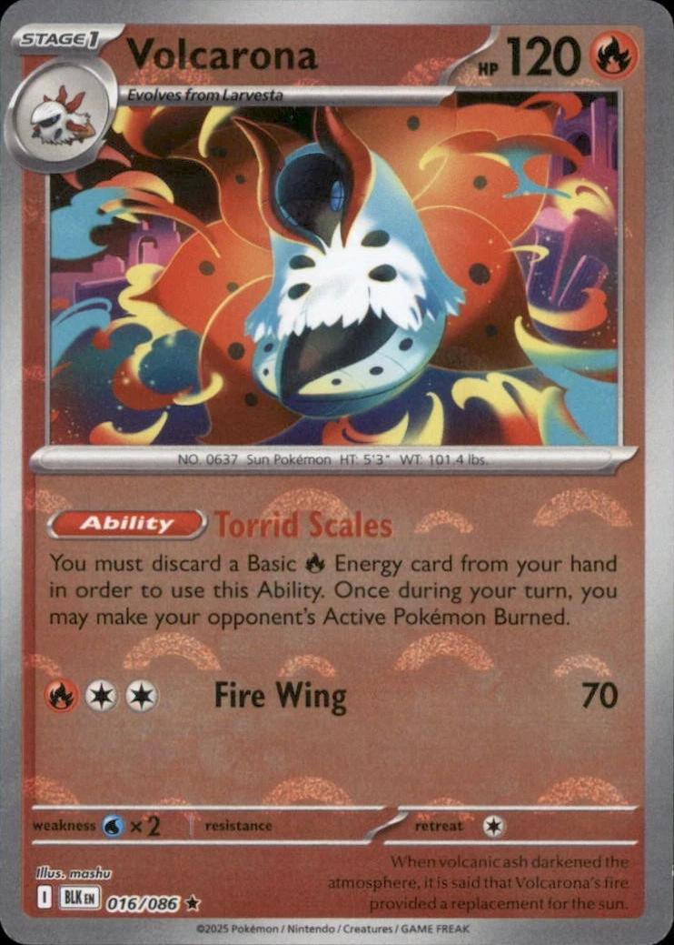 Volcarona (Poke Ball Pattern) 16 - SV Black Bolt Holofoil