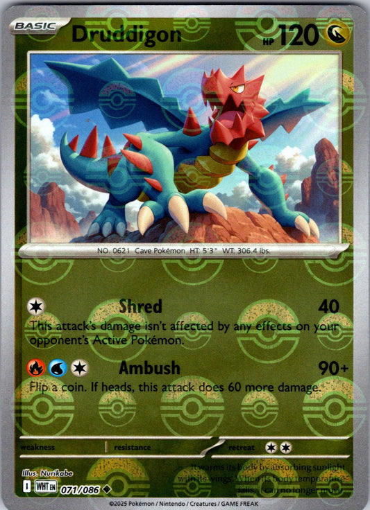 Druddigon (Poke Ball Pattern) 71 - SV White Flare Holofoil
