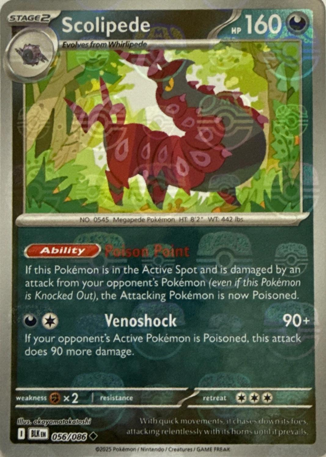 Scolipede (Master Ball Pattern) 56 - SV Black Bolt Holofoil