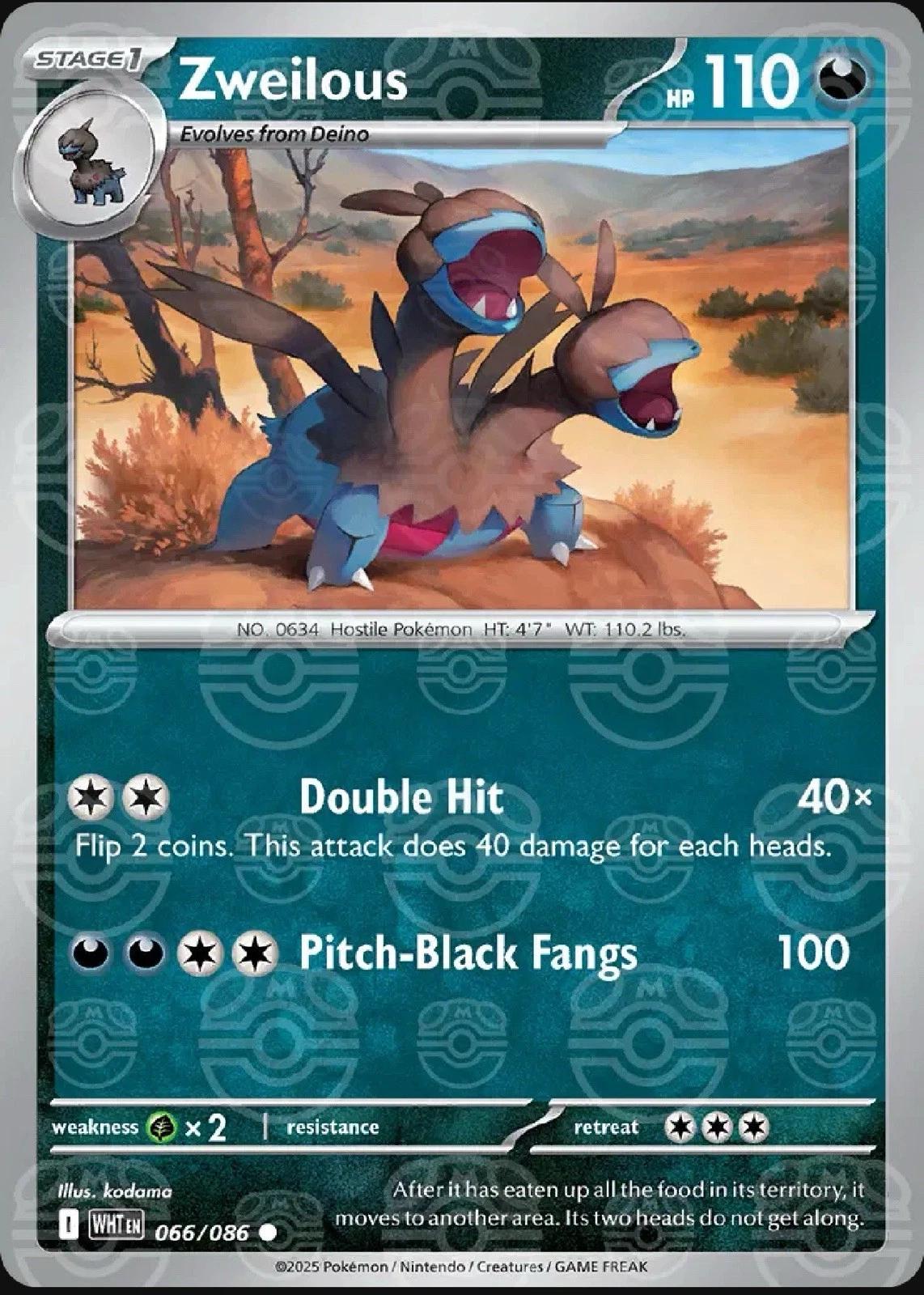 Zweilous (Master Ball Pattern) 66 - SV White Flare Holofoil