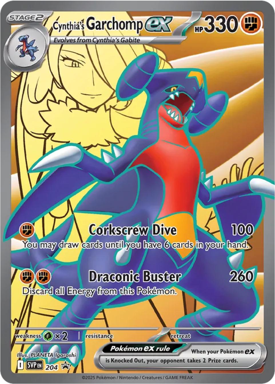 Cynthia's Garchomp ex 204 - SV Scarlet & Violet Promo Cards Holofoil