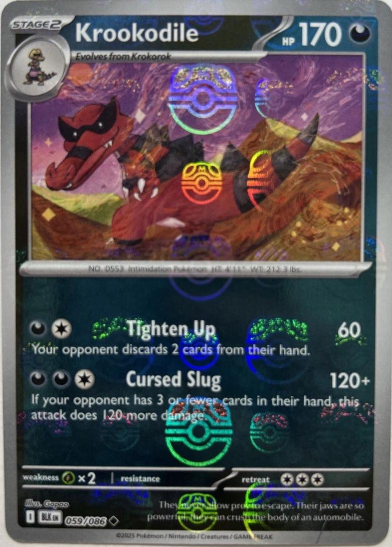 Krookodile (Master Ball Pattern) 59 - SV Black Bolt Holofoil