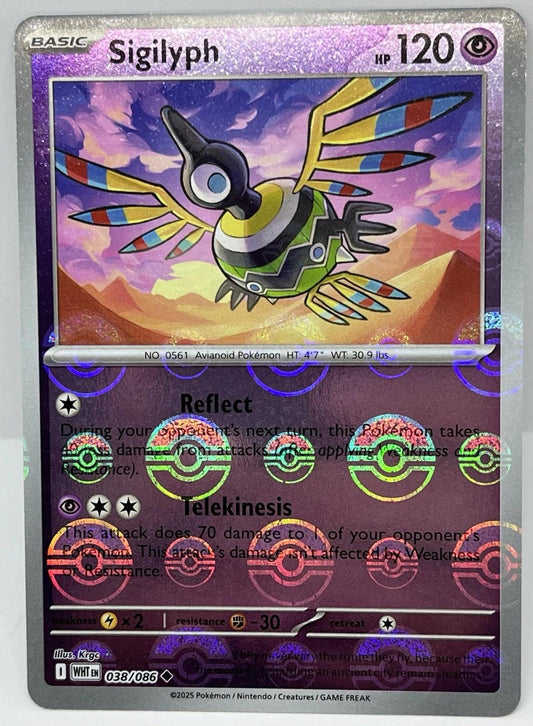 Sigilyph (Poke Ball Pattern) 38 - SV White Flare Holofoil