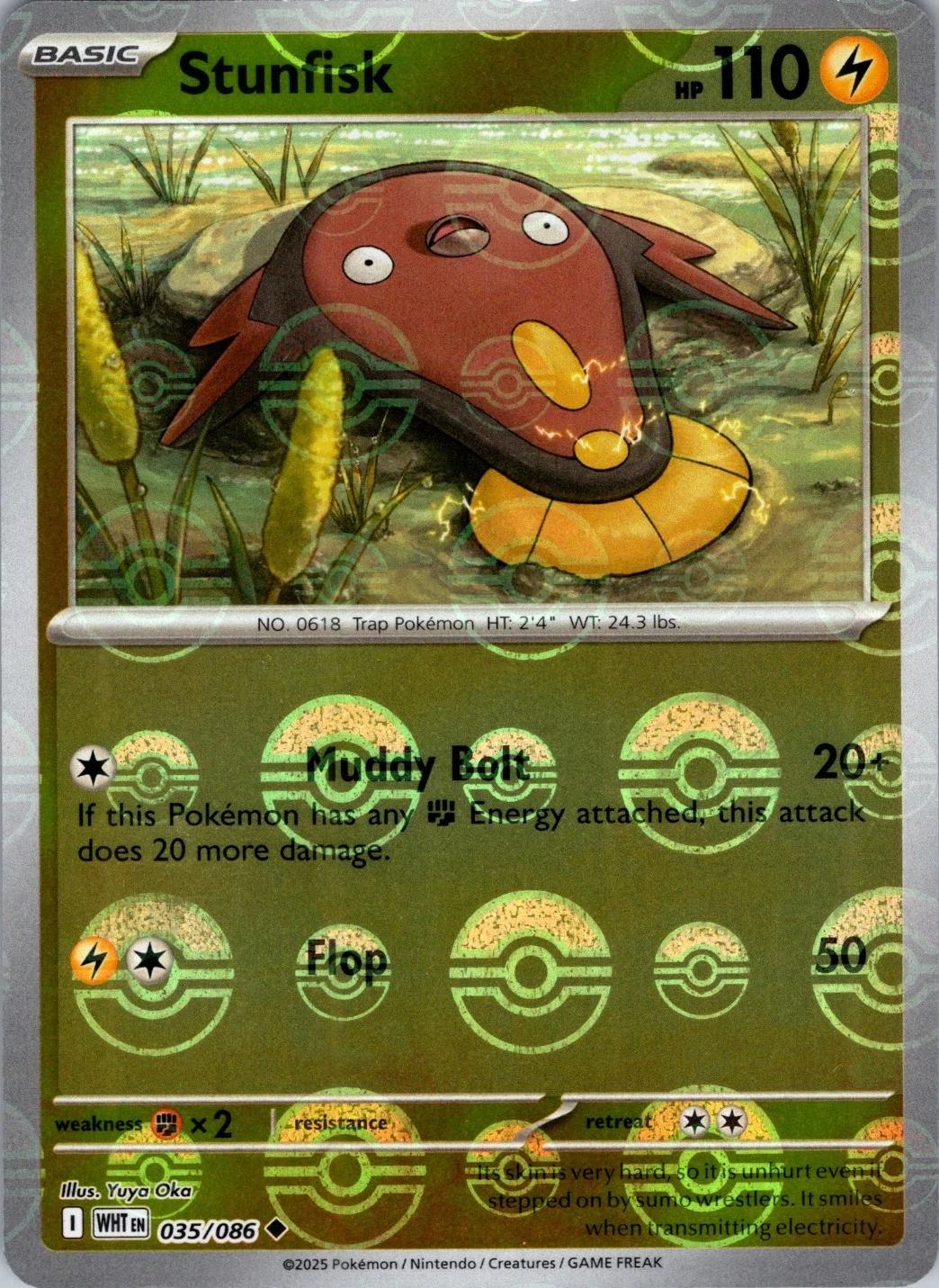 Stunfisk (Poke Ball Pattern) 35 - SV White Flare Holofoil