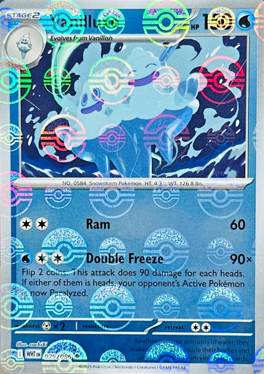 Vanilluxe (Poke Ball Pattern) 29 - SV White Flare Holofoil