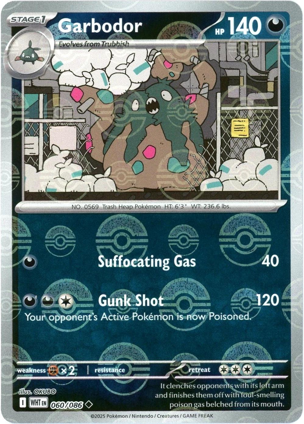 Garbodor (Poke Ball Pattern) 60 - SV White Flare Holofoil