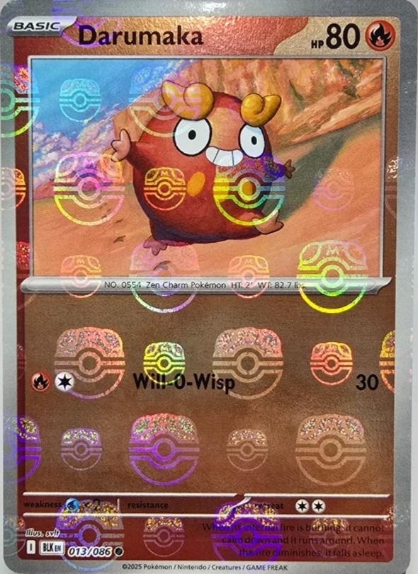 Darumaka (Master Ball Pattern) 13 - SV Black Bolt Holofoil