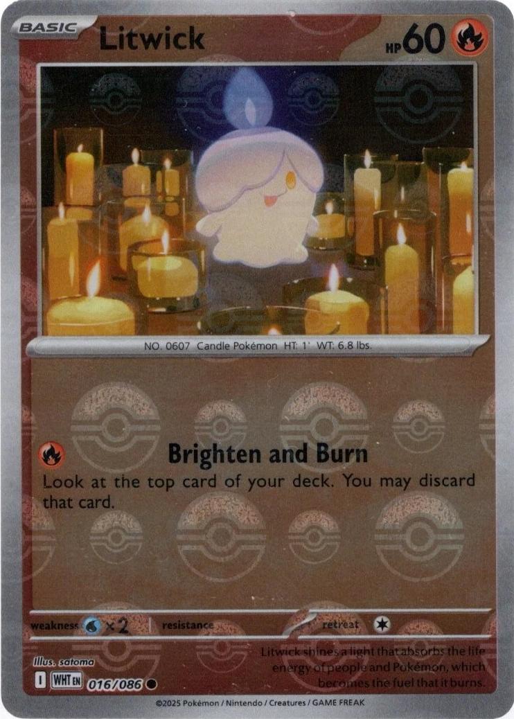 Litwick (Poke Ball Pattern) 16 - SV White Flare Holofoil