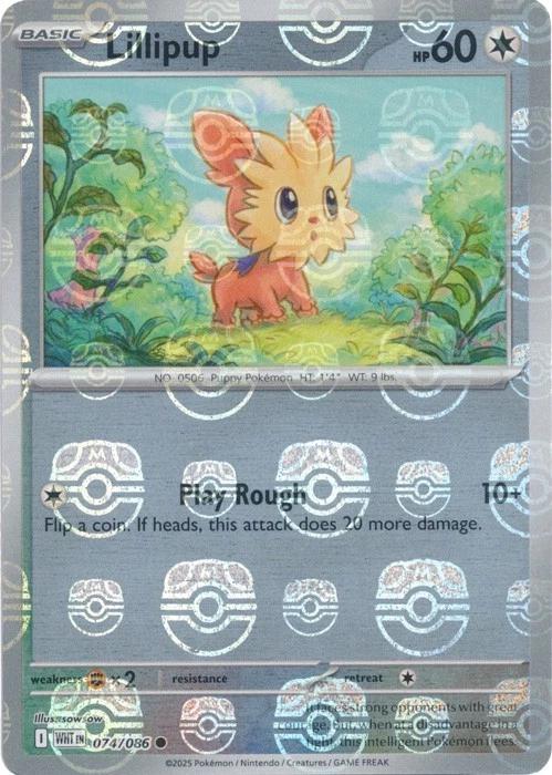 Lillipup (Master Ball Pattern) 74 - SV White Flare Holofoil