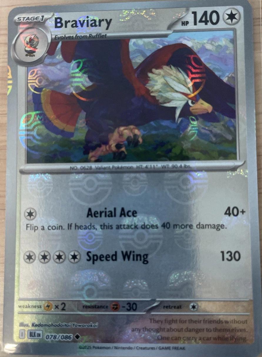 Braviary (Master Ball Pattern) 78 - SV Black Bolt Holofoil