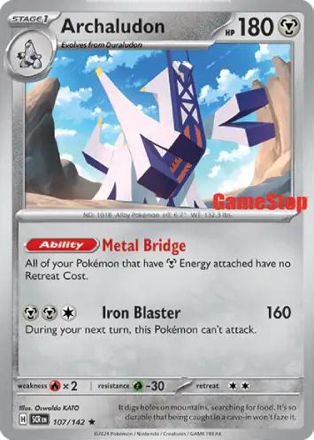 Archaludon 107/142 - SV Stellar Crown Holofoil GameStop Stamped Promo