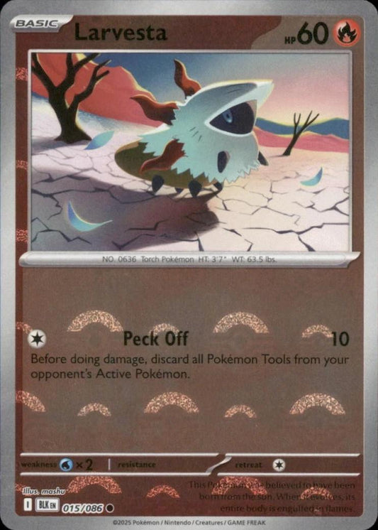 Larvesta (Poke Ball Pattern) 15 - SV Black Bolt Holofoil