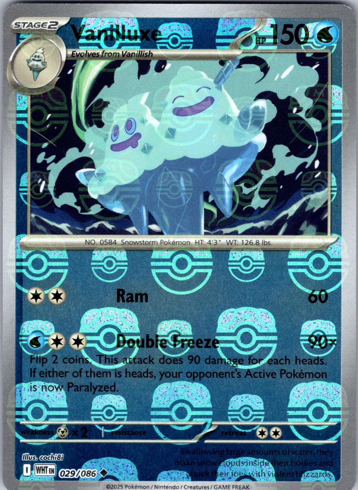 Vanilluxe (Master Ball Pattern) 29 - SV White Flare Holofoil