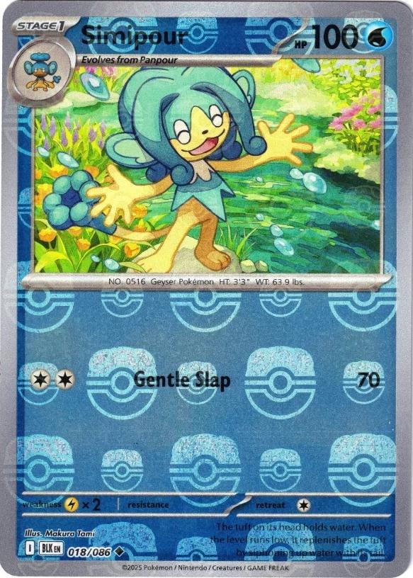 Simipour (Master Ball Pattern) 18 - SV Black Bolt Holofoil