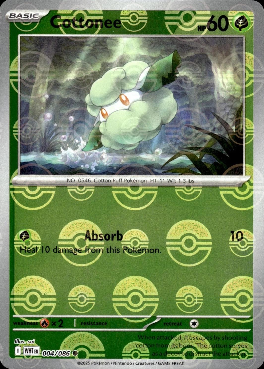 Cottonee (Poke Ball Pattern) 4 - SV White Flare Holofoil