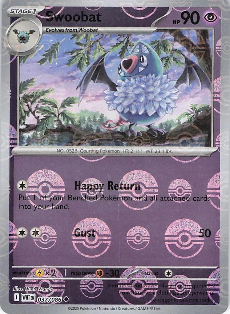 Swoobat (Poke Ball Pattern) 37 - SV White Flare Holofoil