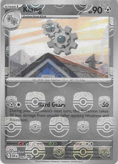 Klang (Master Ball Pattern) 62 - SV Black Bolt Holofoil