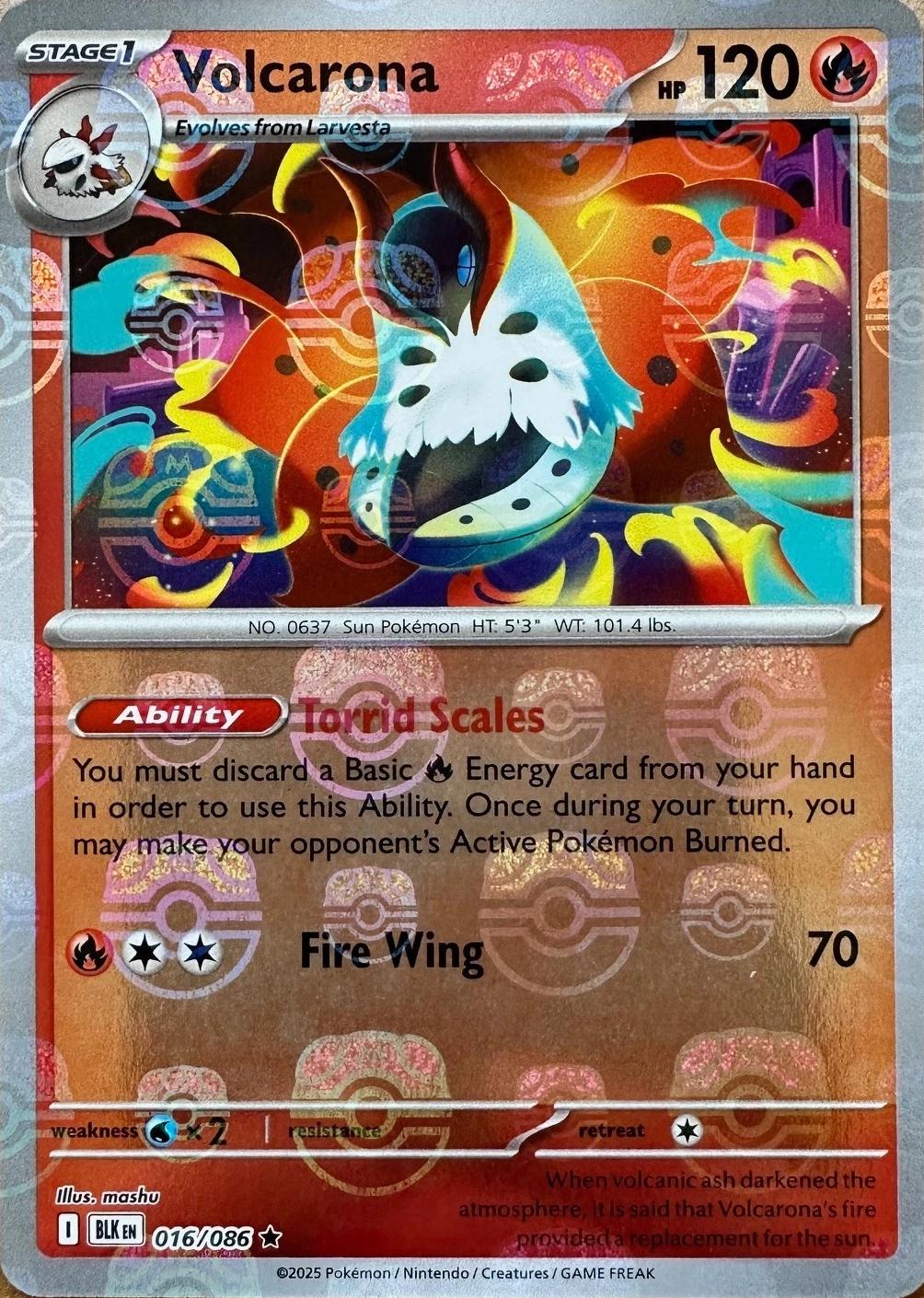 Volcarona (Master Ball Pattern) 16 - SV Black Bolt Holofoil