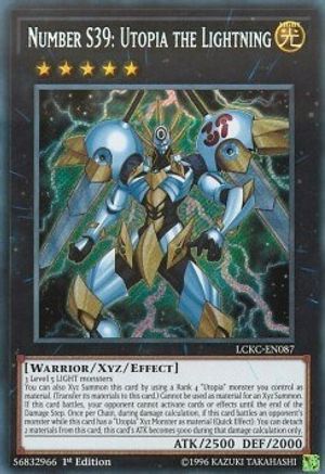 Number S39: Utopia the Lightning (LCKC-EN087) - Legendary Collection Kaiba 1st Edition
