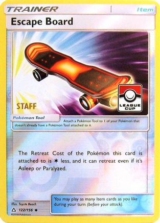 Escape Board - 122/156 (League Cup) [Staff] 122 - League & Championship Cards Reverse Holofoil
