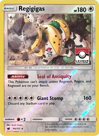 Regigigas - 84/111 (League Challenge) [1st Place] 84 - League & Championship Cards Reverse Holofoil