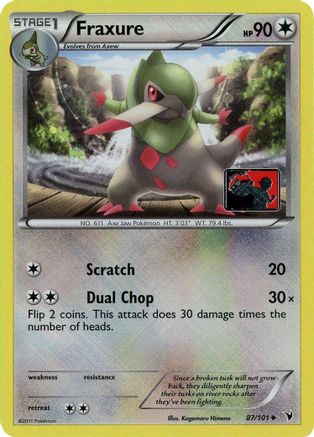 Fraxure - 87/101 (League Promo) 87 - League & Championship Cards Reverse Holofoil