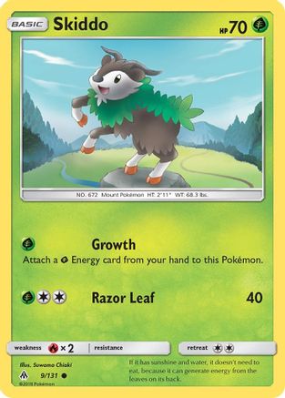 Skiddo 9/131 - Forbidden Light Reverse Holofoil