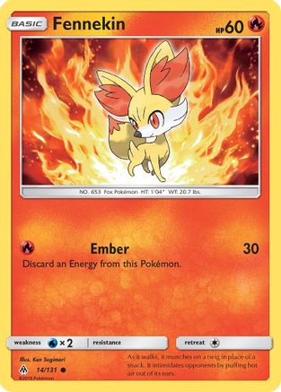 Fennekin (14) 14/131 - SM  Forbidden Light Reverse Holofoil