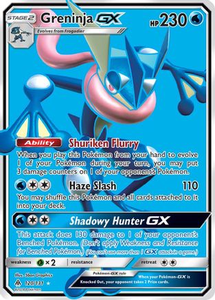 Greninja GX (Full Art) 120/131 - Forbidden Light Holofoil