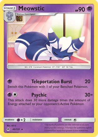 Meowstic 45/131 - Forbidden Light Reverse Holofoil