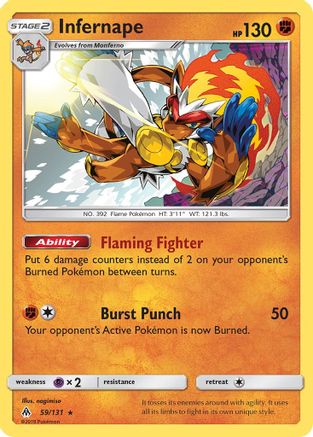 Infernape 59/131 - Forbidden Light Reverse Holofoil