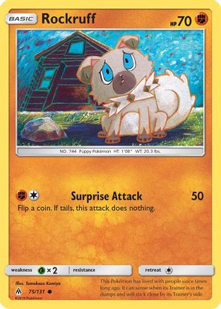 Rockruff 75/131 - SM  Forbidden Light Reverse Holofoil