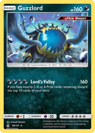 Guzzlord 80/131 - Forbidden Light Reverse Holofoil