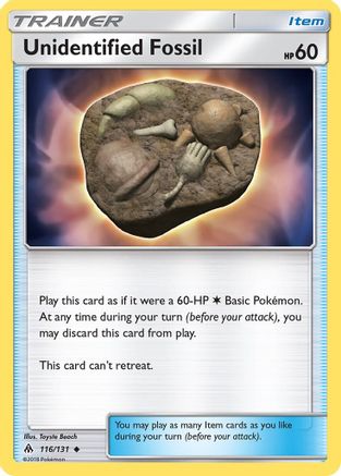 Unidentified Fossil 116/131 - Forbidden Light Reverse Holofoil