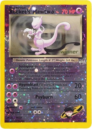 Rocket's Mewtwo 8/9 - Best of Game Reverse Holofoil