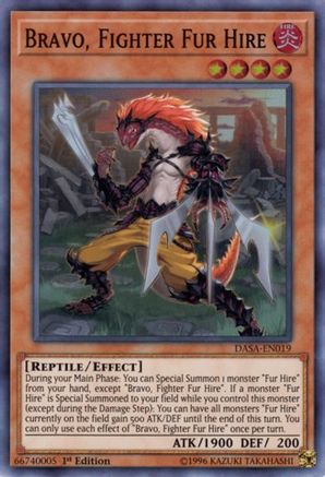 Bravo, Fighter Fur Hire (DASA-EN019) - Dark Saviors 1st Edition