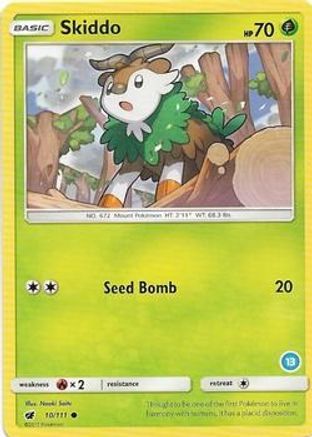 Skiddo (13) 10 - SM Trainer Kit Alolan Sandslash & Alolan Ninetales