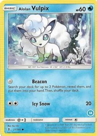 Alolan Vulpix (14) - 21/145 - SM Trainer Kit Alolan Sandslash & Alolan Ninetales