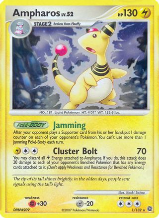 Ampharos (DP Secret Wonders) 1 - Deck Exclusives